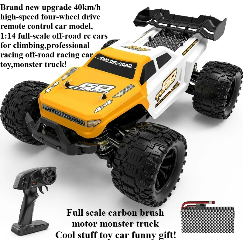 Cool Stuff Toy Car Funny Gift-40km/h High-speed 4WD Rc Truck,1:14 Full-scale Off-road Racing Rc Cars,Monster Truck,Toys for Boys