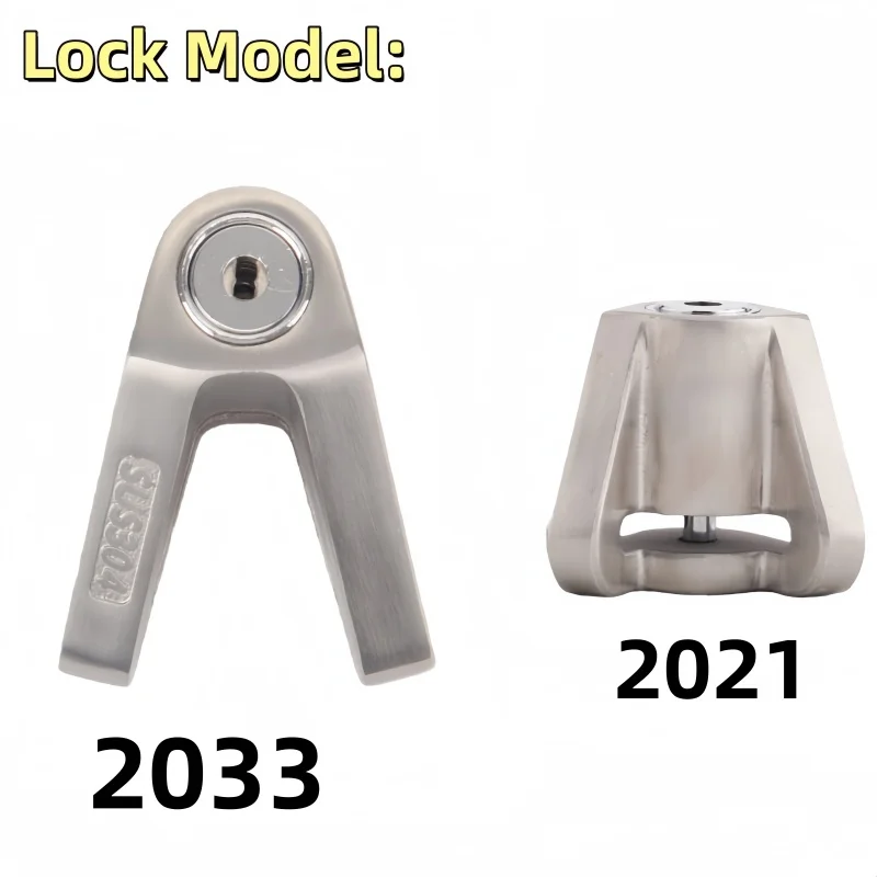 Falante 304 Stainless Steel Anti-Theft Motorcycle Brake Disc Lock for Mountain Bike Off-Road Moto - Waterproof 2 Sizes 3 Keys