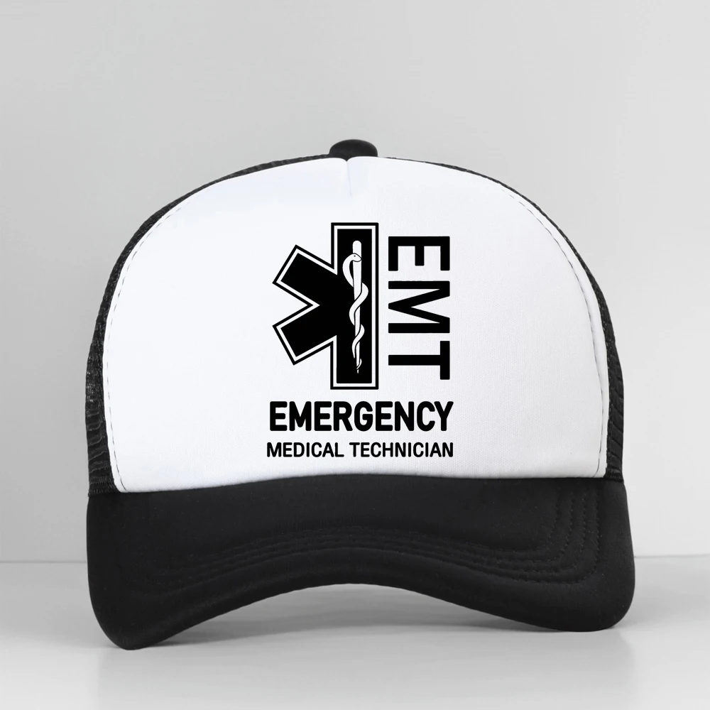 EMT Emergency Medical Technician Printed Baseball Cap EMS Paramedic CPR First Rescue Graphic Streetwear Snapback Hat