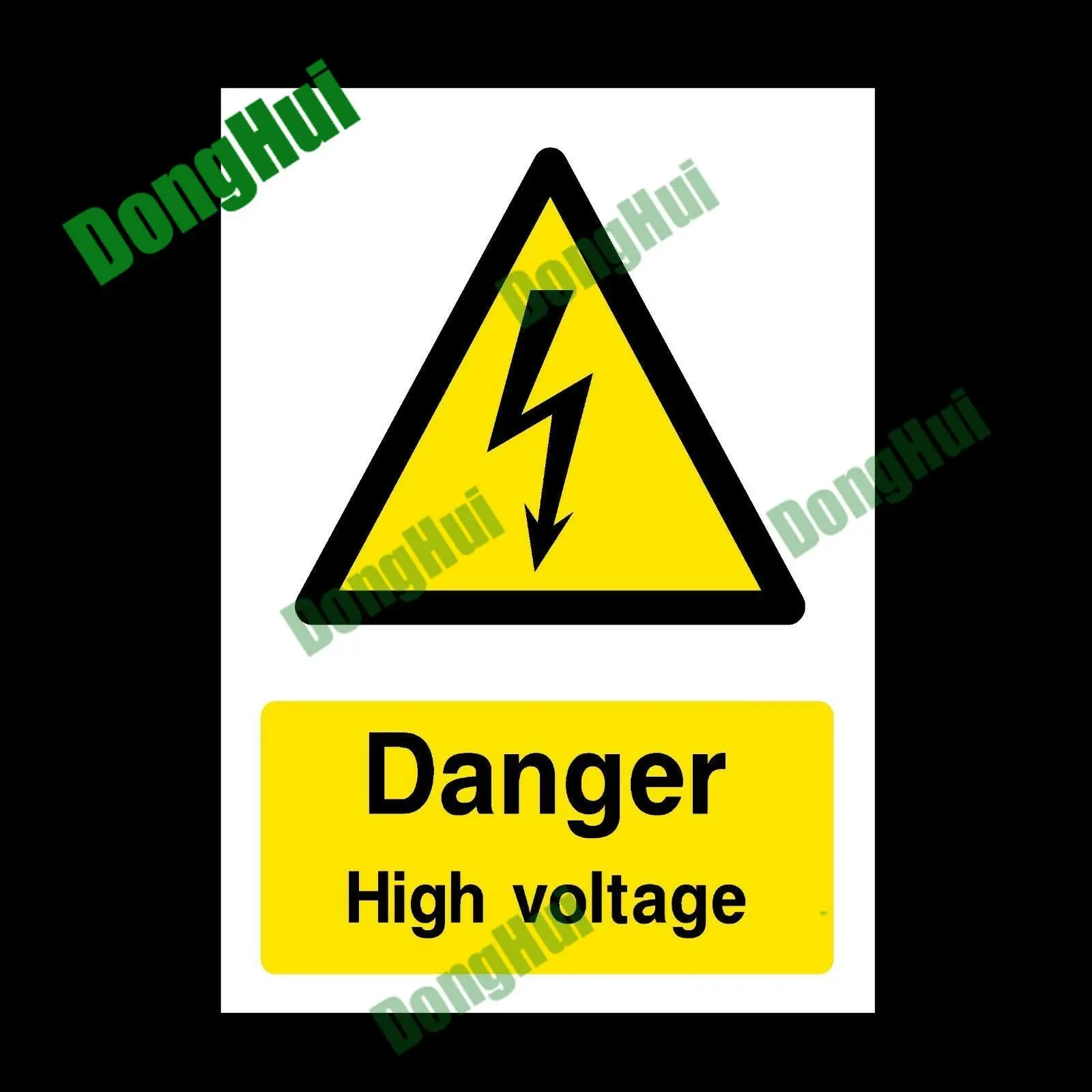

Danger High Voltage Plastic Sign Warning Caution Sticker For Workshops Construction Sites Factories Schools PVC Waterproof
