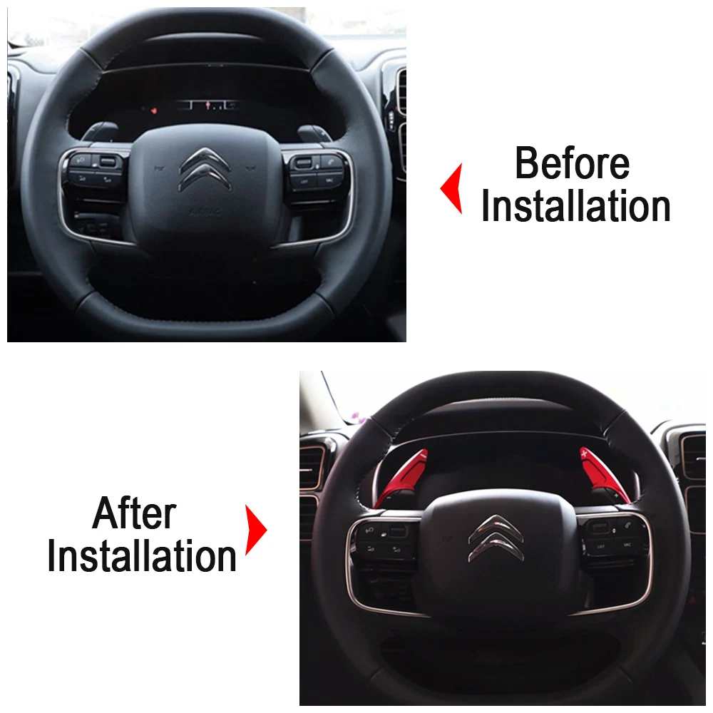 Shift Paddles For Citroen C5 Aircross C4 Grand Picasso Berlingo Spacetourer Car Steering Wheel DSG Shifter Extension Accessories