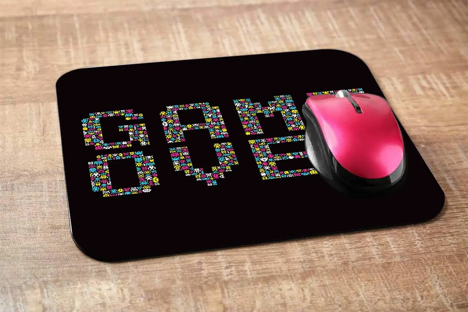 Moderate thickness Rectangular mouse Rectangle Gaming Mousepad Retro Vintage Video Game Over Mouse Pad Mouse Mat for Computer