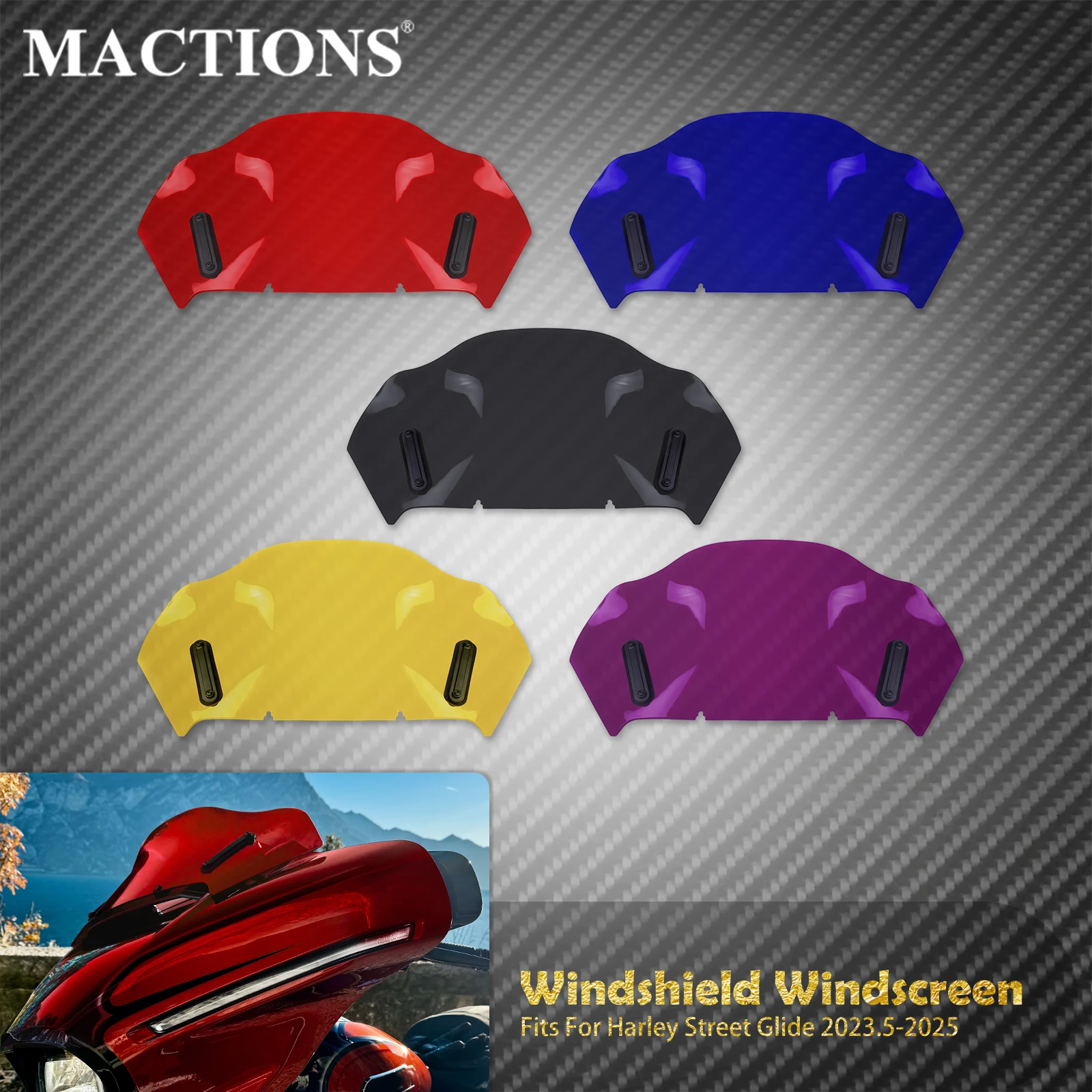 

Motorcycle Windshield Fairing Windscreen Cover For Harley Touring CVO Street Glide FLHRXSE 2023-2025 FLHX 2024-2025 Ultra FLHXU