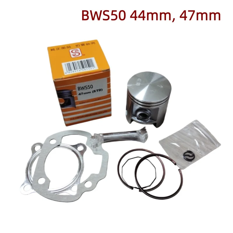 

Suitable for Yamaha BWS50 2JA 3AA motorcycle piston rings 44mm 47mm Big Bore Cylinder Gasket Piston Kit 10pin