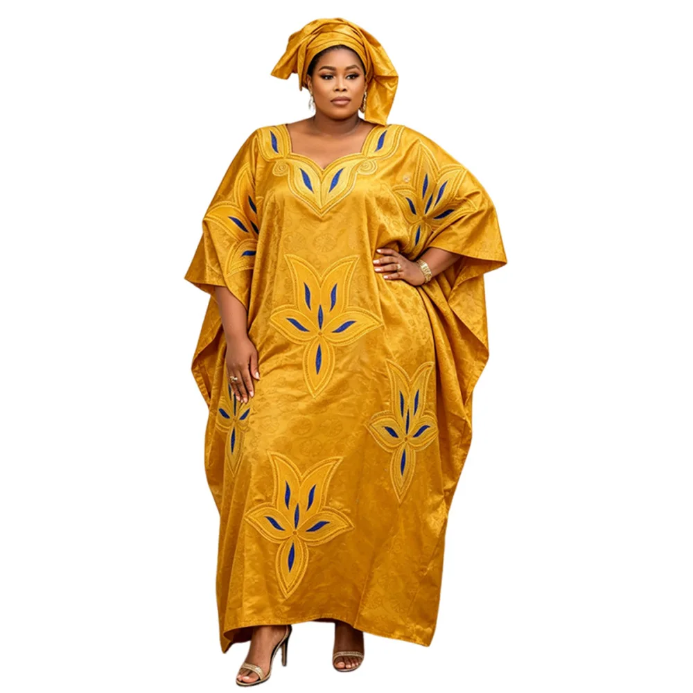 

Abayas for Women Luxury Embroidery African Evening Party Dresses Kaftan Boubou Robe Ankara Dashiki Djellaba Traditional Clothing