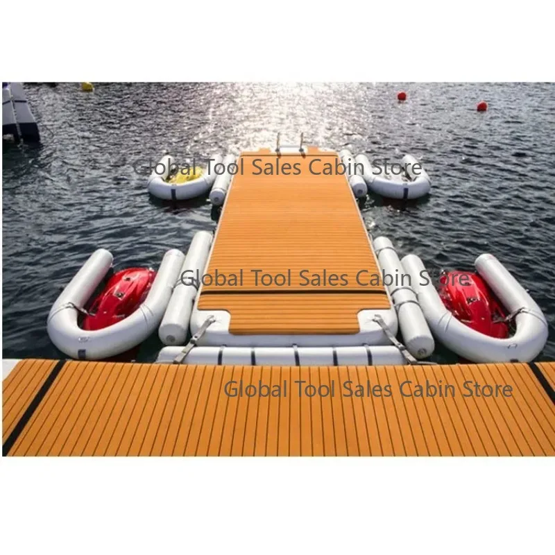 Inflatable Water Mat Floating Dock Swim Fishing Pontoon Platform Air Deck Drop-Stitch Basking Dock for Sale