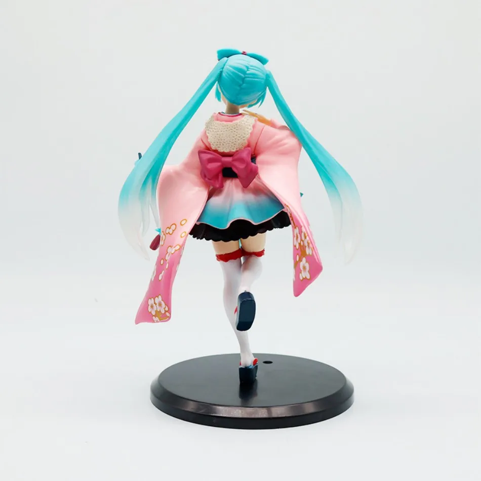 20cm moda hatsune miku anime figura quimono hatsune miku figuras de ação kawaii menina estatueta pvc coleção modelo brinquedos atacado