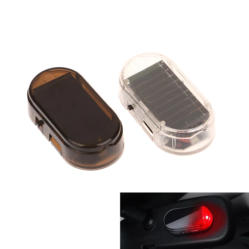 Luces LED intermitentes para coche, luz de seguridad falsa con energía Solar, alarma simulada, advertencia inalámbrica, lámpara de precaución antirrobo, 1 unidad