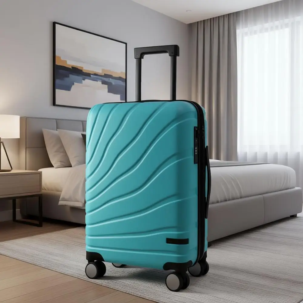 

Expandable Hard Shell Spinner Suitcase with TSA Lock, 20 Carry-On, Lake Blue