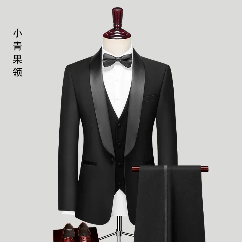 (7) Customized Groom Wedding Suit for Men Slim Formal Double Breasted Evening Gown