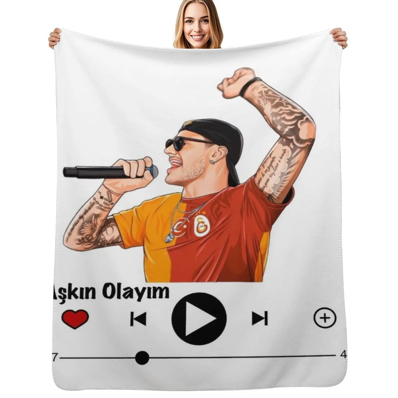 Mauro Icardi a?k?n olay?m music player Cobertor leve e macio para todas as estações, para cama