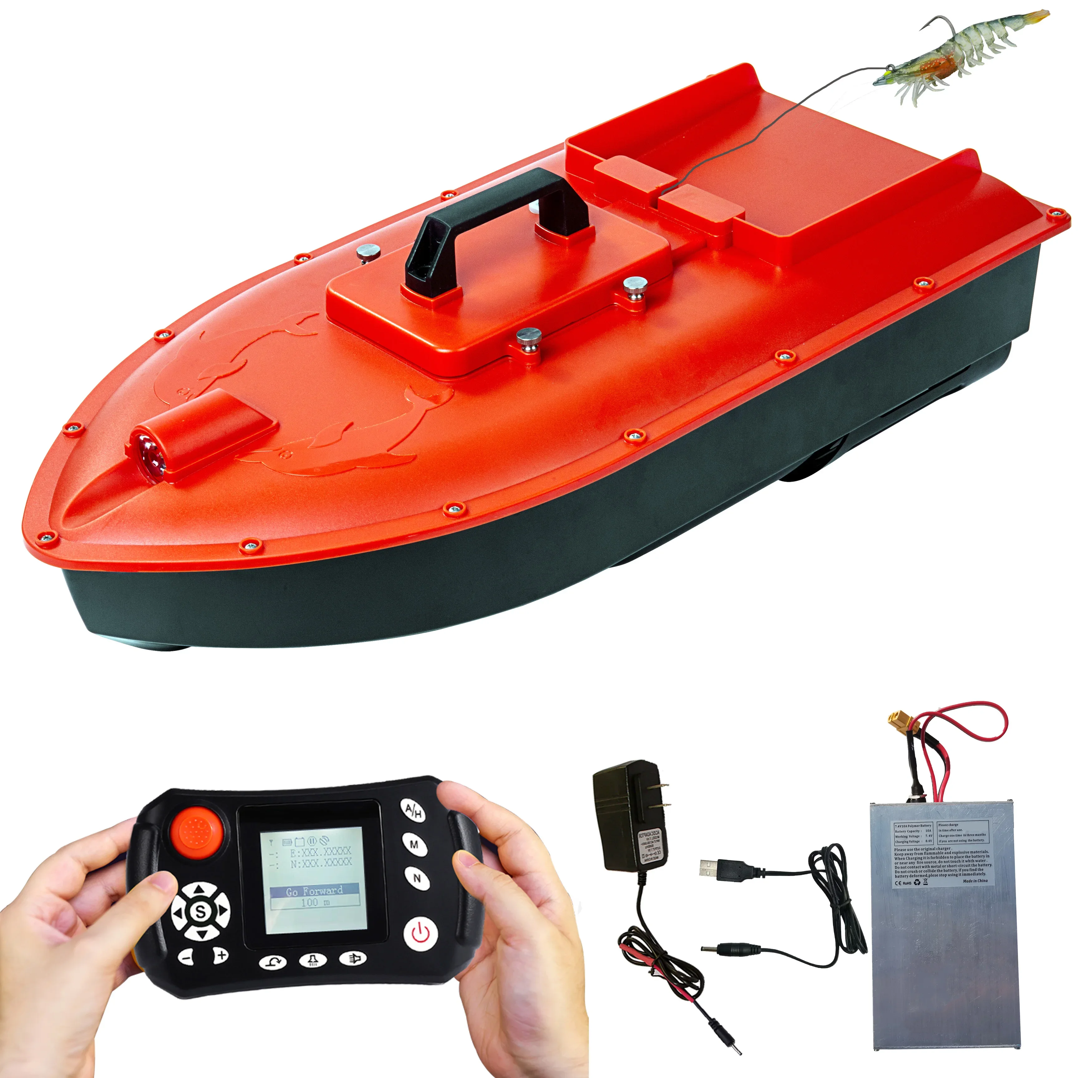 Jabo Dolphin High Speed RC Saltwater Fishing Surfer Bait Boat For Beach Fishing With Waterproof Hull ,GPS Auto Return