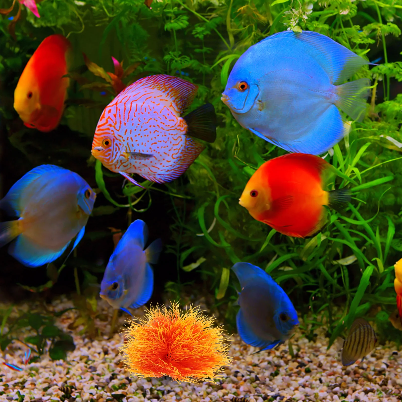 

Simulated Aquatic Plant Decoration CPO103 Pink Yellow Large Size Aquarium Decor Accessories Fish Tank Plants Plastic Grass Pet