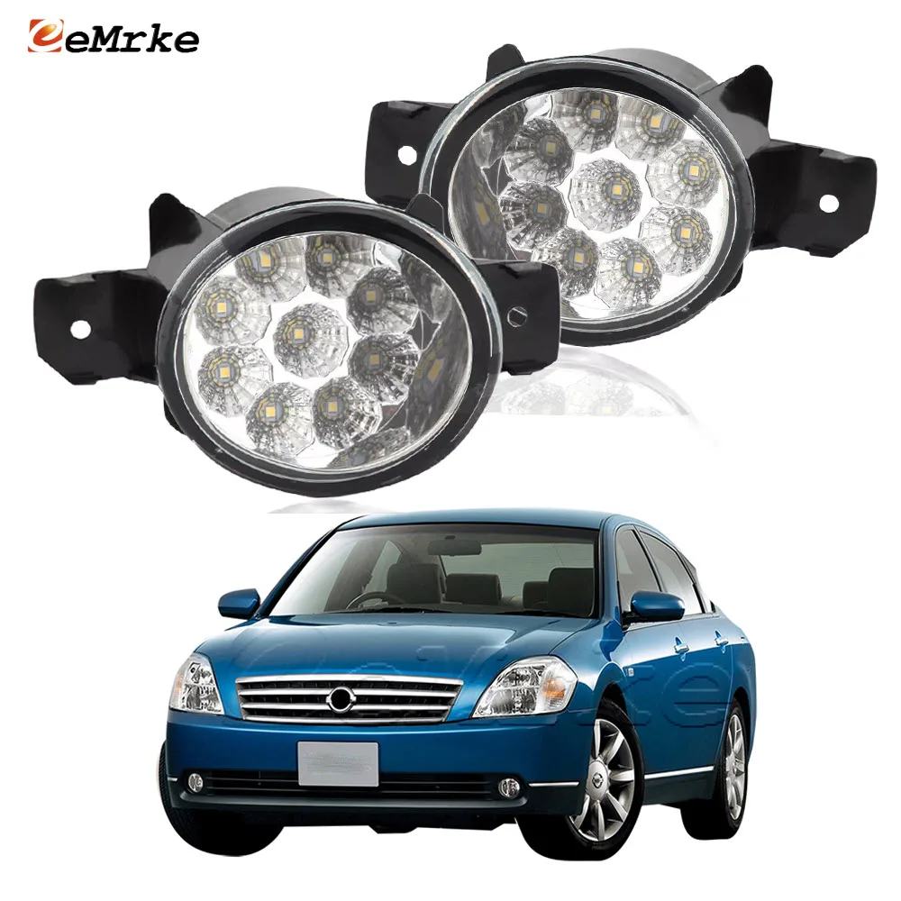 Led Fog Lights for Nissan Teana Japan type Cefiro J31 2003 2004 2005 DRL Car PTF Daytime Running Light Fog Lamp Accessory