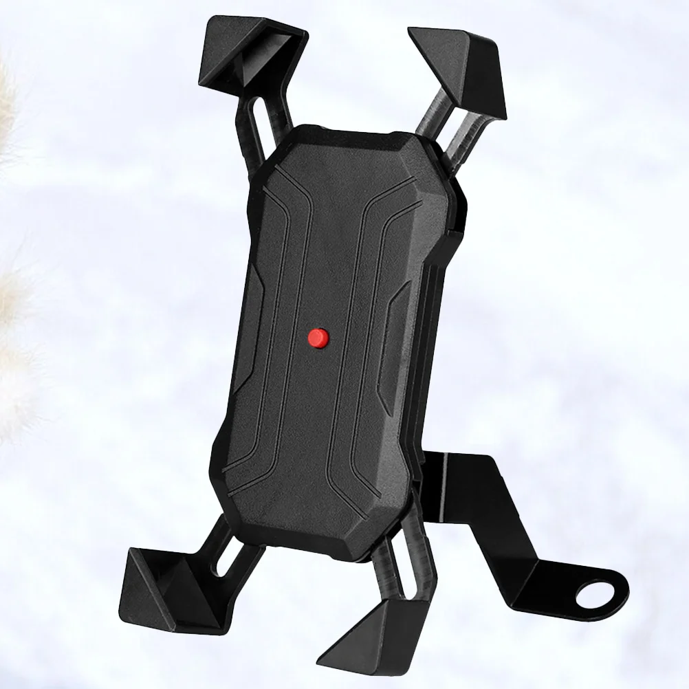 

360 Degree Rotating Motorcycle Scooter Phone Holder Bracket Adjustable 3.5-7 Inch Durable Clamp Design Black