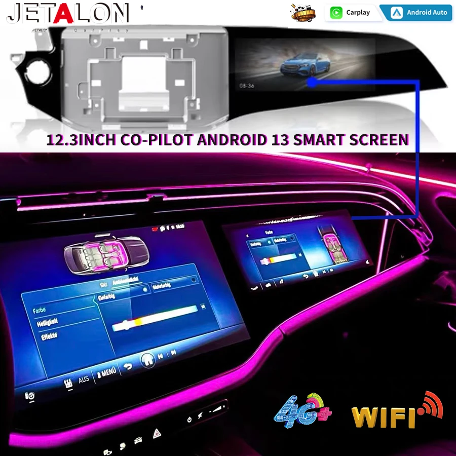 Android13 Ca Co-Pilot Smart Screen Car Radio For BENZ E CLASS E260 E300 W214 2024 Multimedia Video Player Carplay GPS Navigation