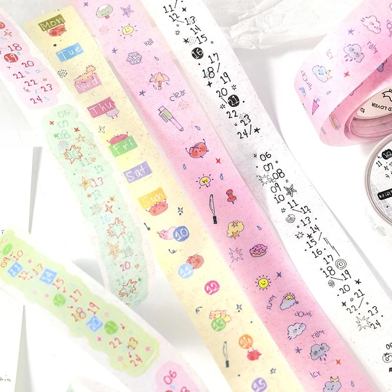 TIANZI 20mm * 3m Tea Bag Diary Series Kawaii Ins Cute Dessert Sparkling Sand Washi Tape DIY Scrapbook Aesthetic Masking Tape