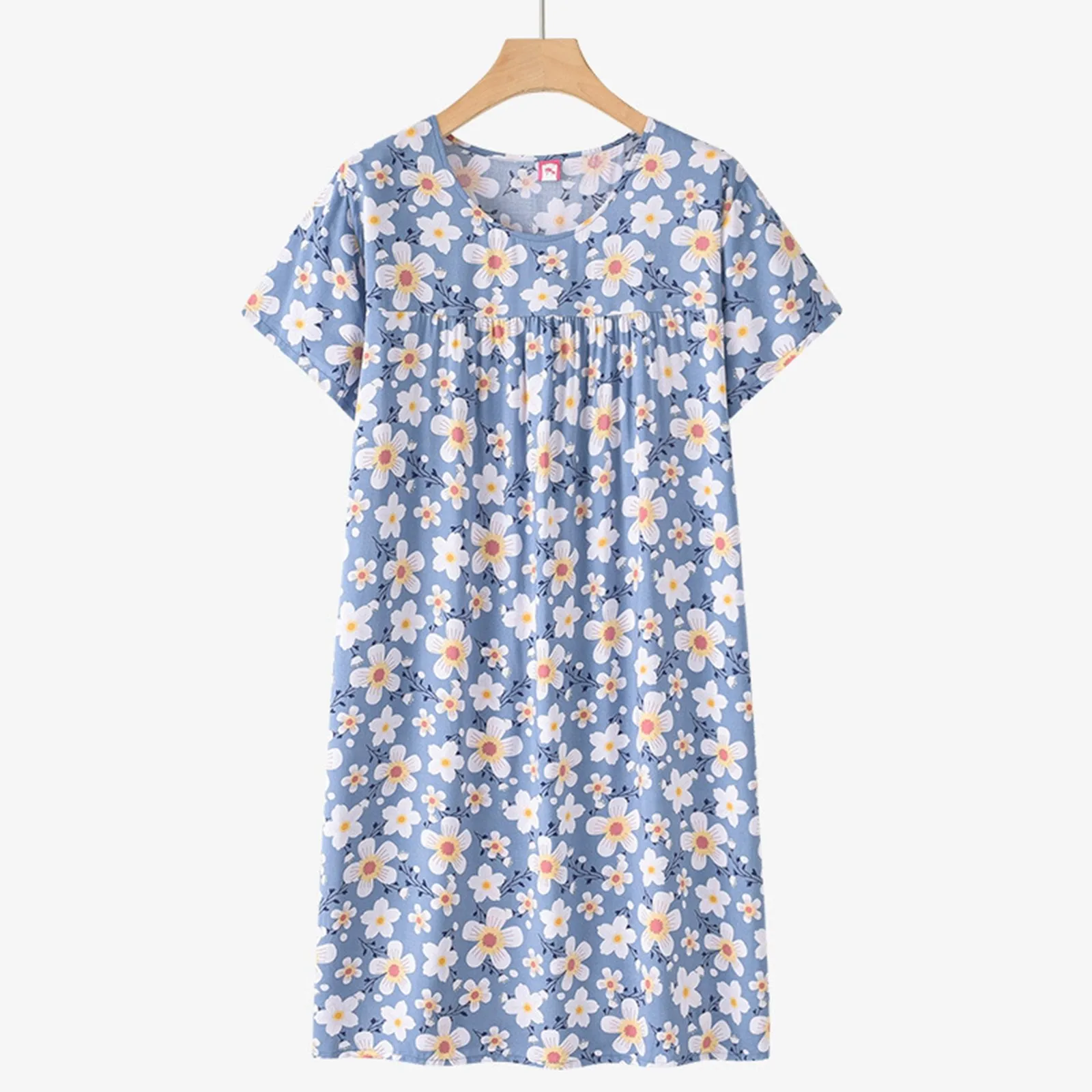 Casual Sundress For Fine Womens Women Summer Floral Short Sleeve Nightgown Summer Boho Casual Sundress For Female Hotsale