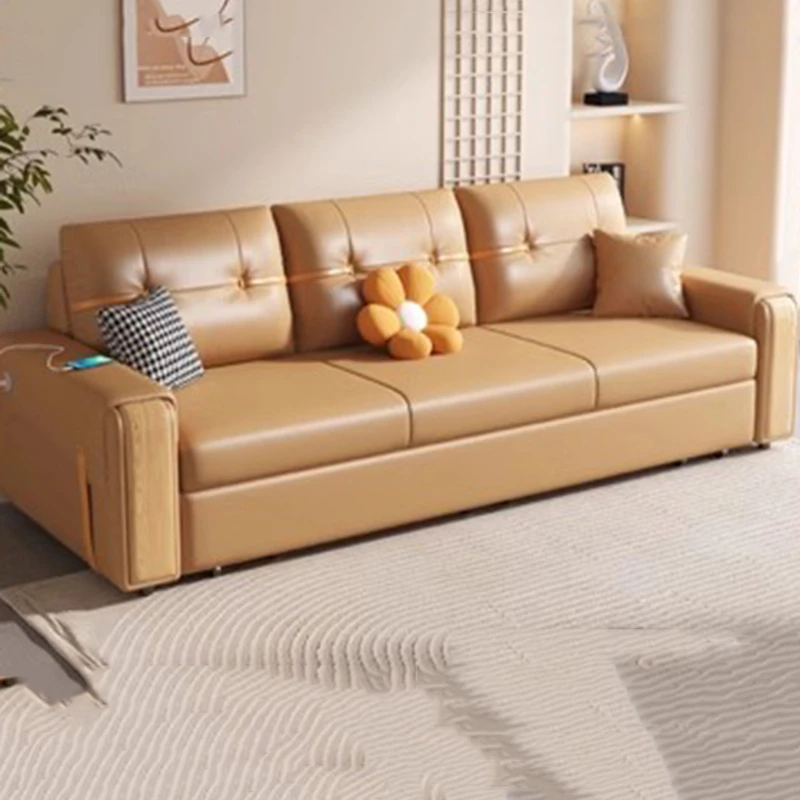 

Modern Large Leather Sofa Cloud Stretch Relax Cushion Nordic Human Sofa Lazy Chaise Lounge Salon Meuble Apartment Furniture