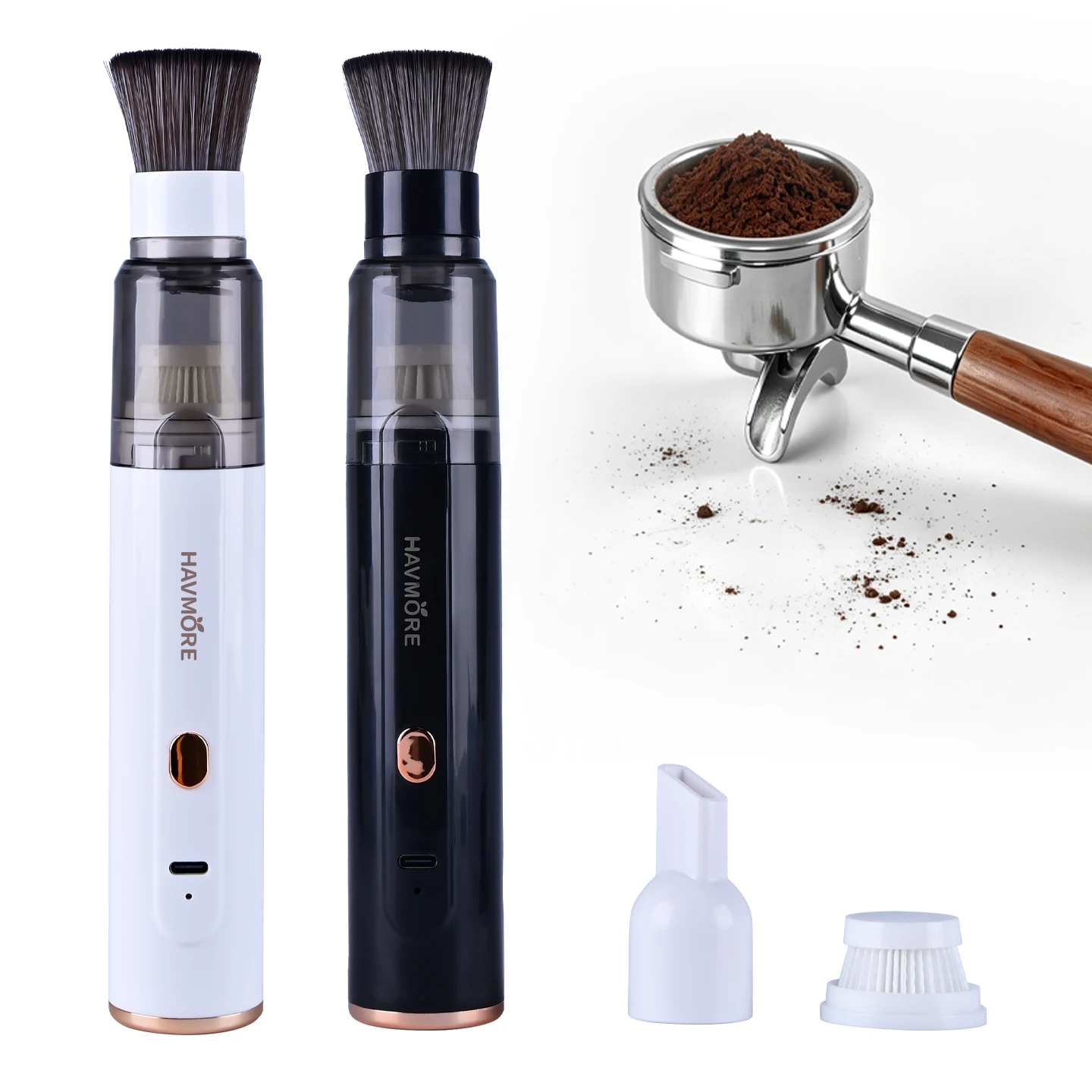 Havmore Compact Practical Type‑C Charging Handheld Electric Coffee Ground Dust Vacuum Cleaner