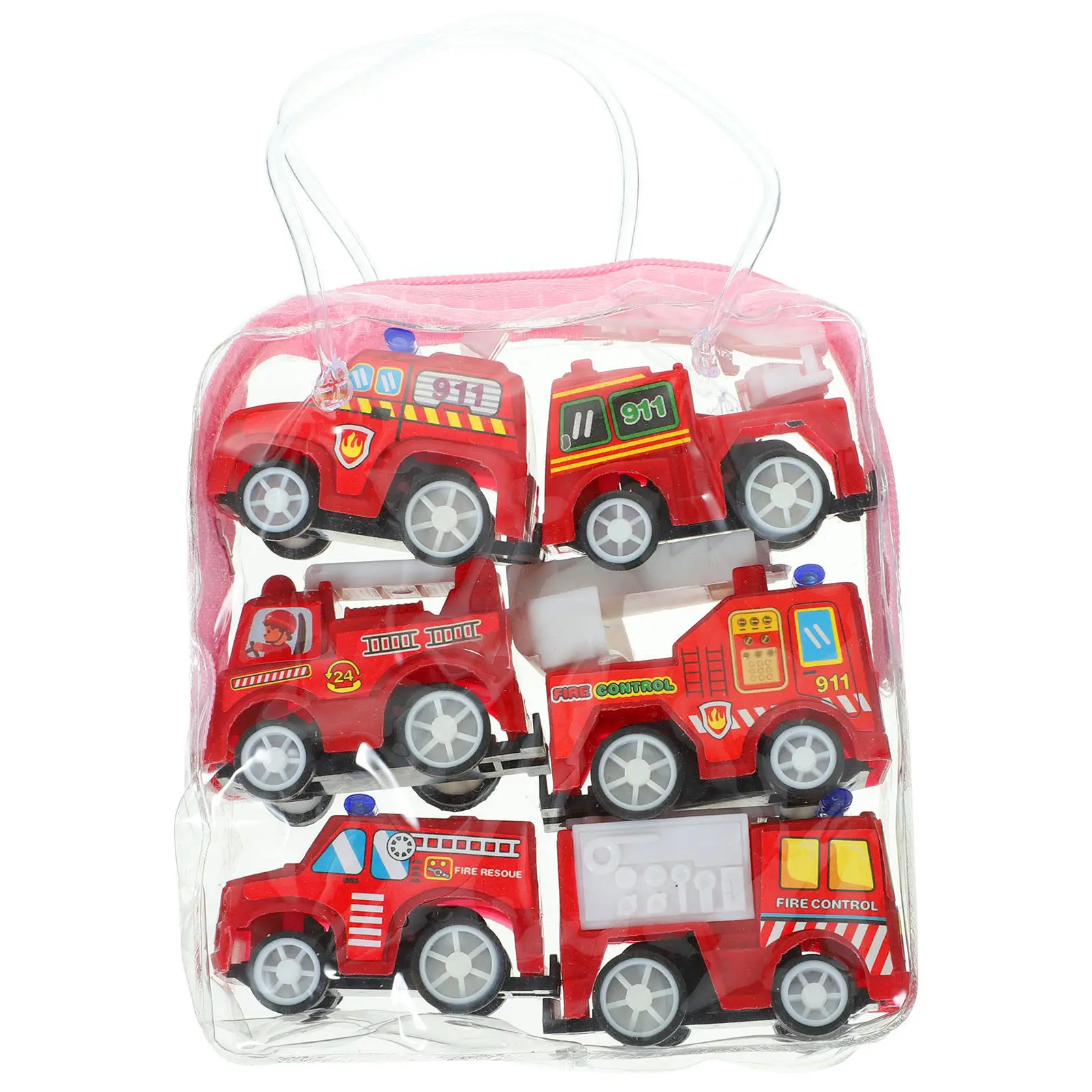 

6Pcs Pull Back Car Plaything Miniature Plastic Kids Vehicle Cartoon Inertial Push Car for Birthday Festival Gift Children