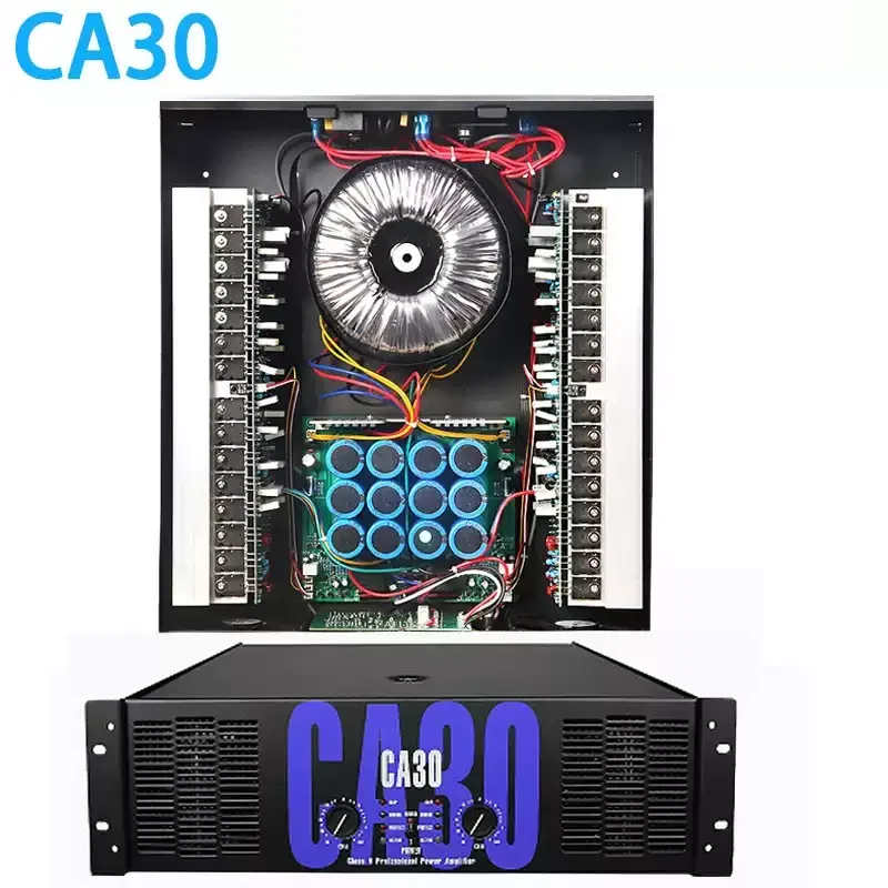 GF-010 CA30 Professional Stage Power Amplifier Pure Toroidal Transformer Post Amplifier for DJ Sound System Concert