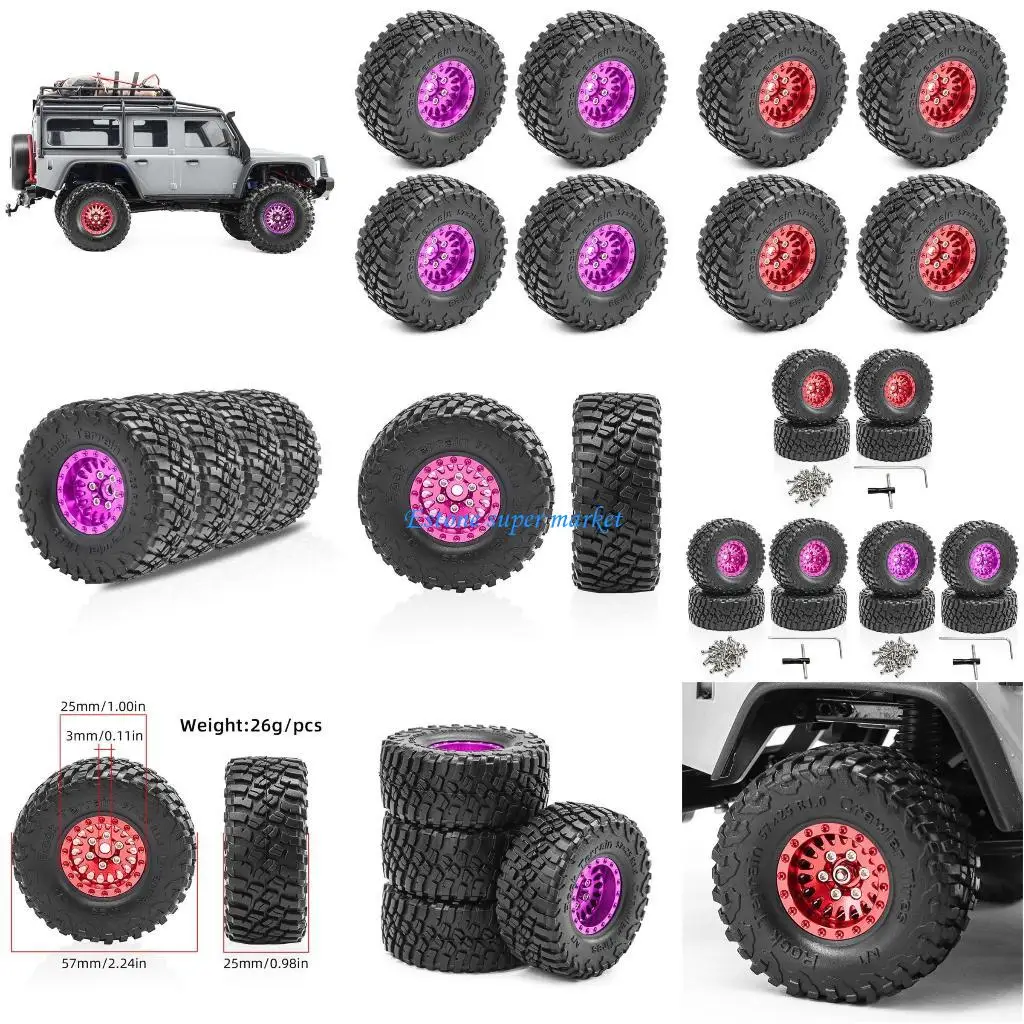 

090B Remote Control Model Rubber Wheel Tires for Car Toy Crawlers Collection