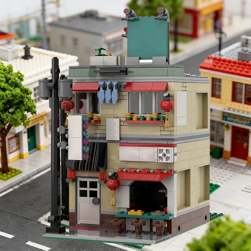 693-teiliges Konstruktions-Haus MOC Anpassbares Modulares Baustein-Modell Beliebtes Kreatives Design DIY Festival-Spielzeug Geschenk für Kinder