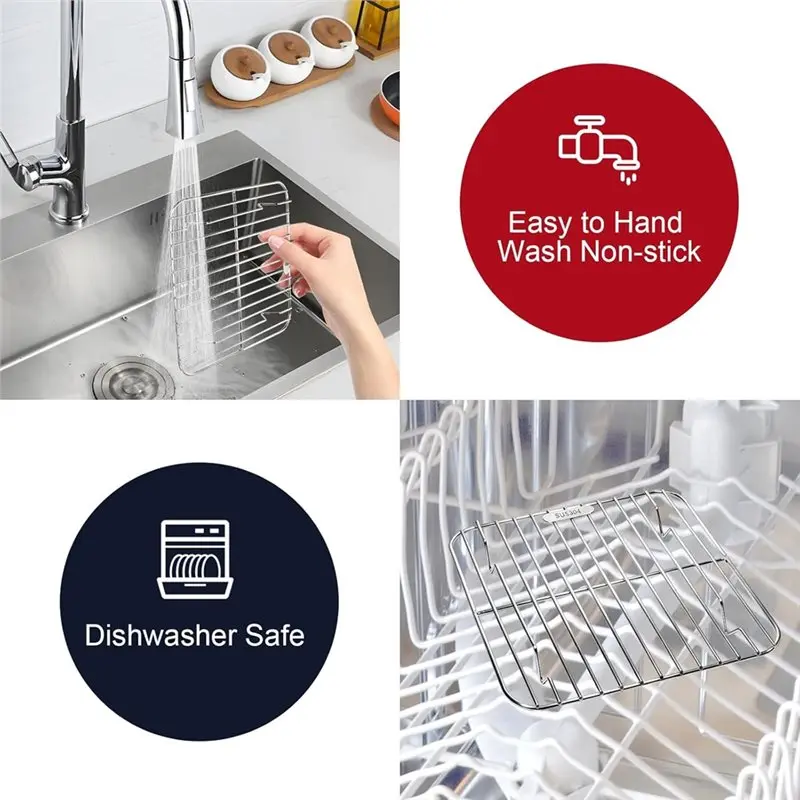 Efficient-2PCS Crisper Rack For Ninja For-Crispi Air Fryer FN101, Wire Rack For COSORI Rellytech Crispi Accessories, Grill Racks