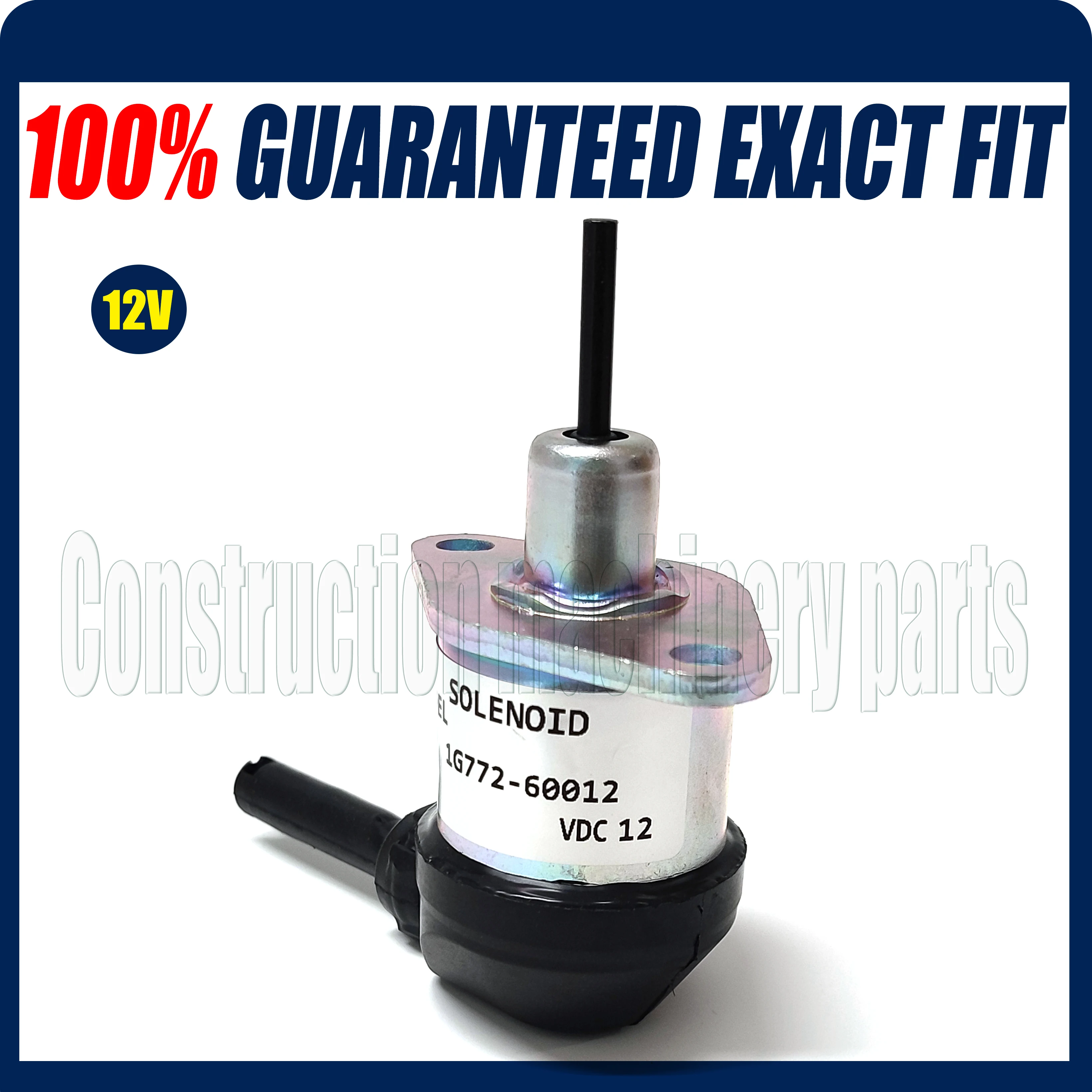 Fuel Stop solenoid 1G772-60010, 1G772-60012, 1G772-60014 Kubota Tractor Shut off M6040DT M6040F M6040HD SVL75 SVL75C U55