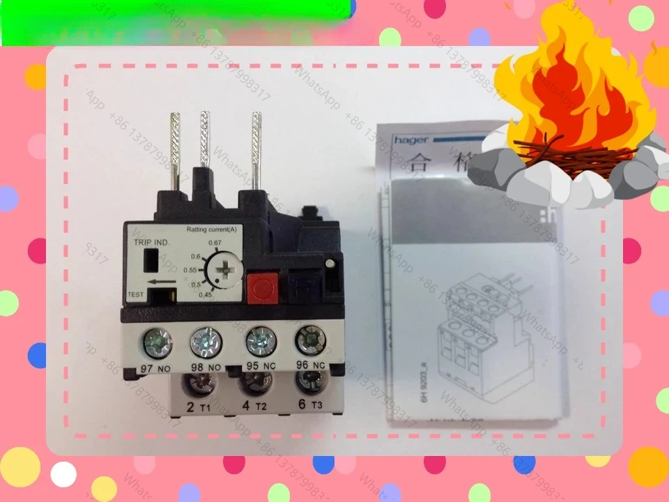 EWT007B thermal overload relay 0.45-0.67A three-phase overload protection