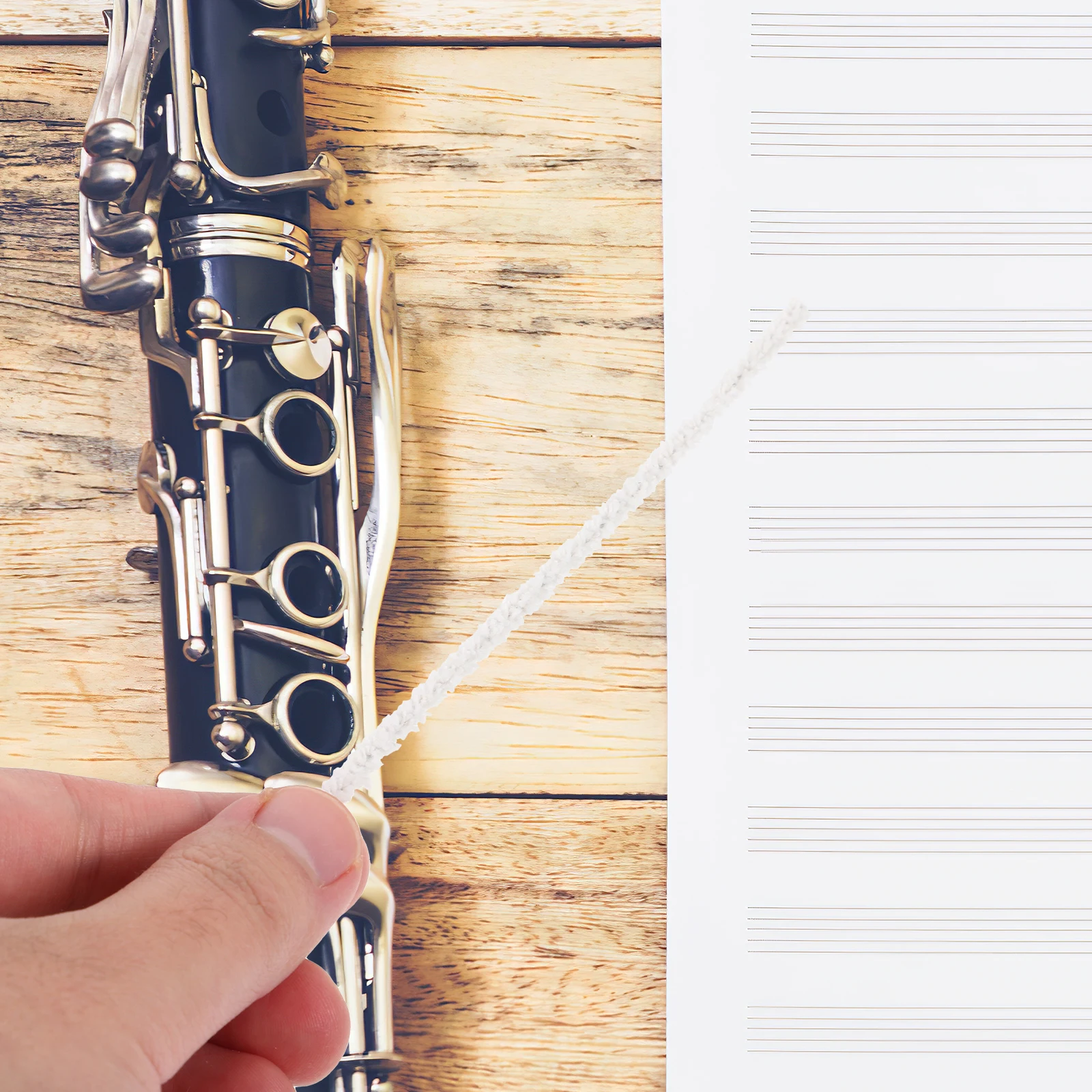 

50 pcs Wind Cleaning Tool Saxophone Flute Clarinet Maintenance Kit Saxophone Cleaning Care Brush Safe Materials Durability