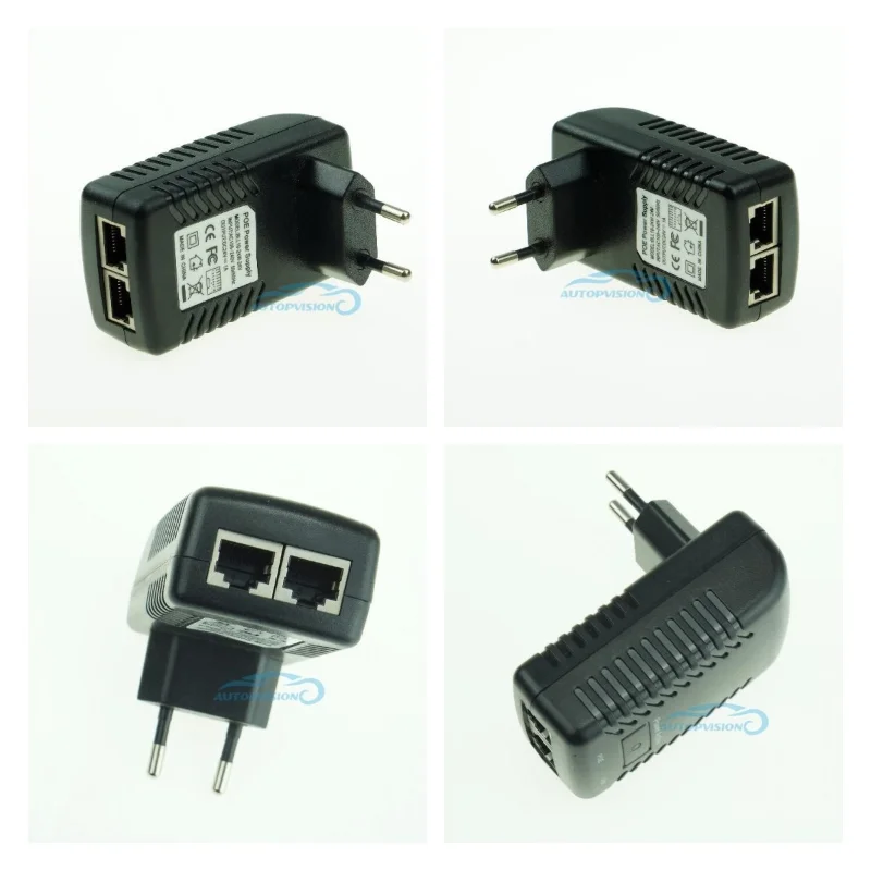 New Active Power Adapter POE Injector PSE Output DC24V 1A Power over Ethernet EU plug Free Shipping