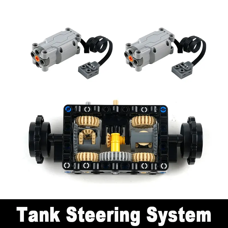 MOC-19788 Panzer-Fernsteuerungssystem Baukasten mit L-Motoren High-Tech Power Functions STEM Spielzeug Geschenk