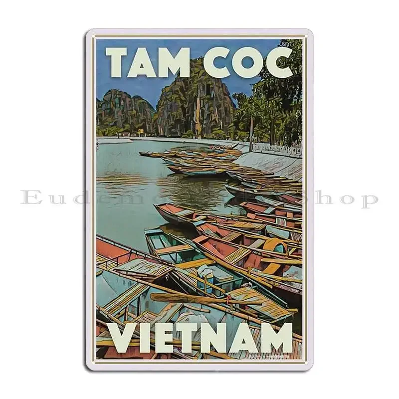 Vietnam Tam Coc Metal Plaque Poster Painting Designing Wall Decor Club Club Tin Sign Poster