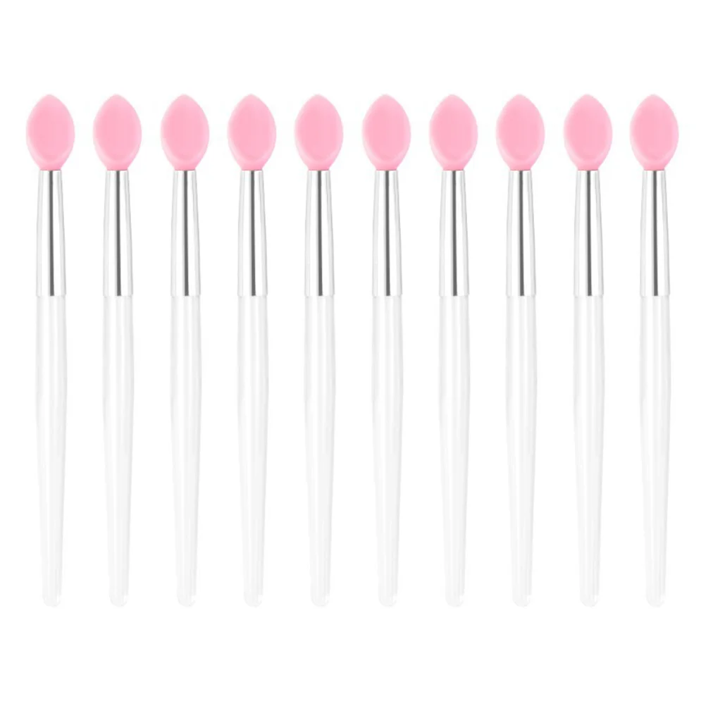 

10pcs Makeup Brushes Silicone Lip Gloss Applicator Travel Size Wand Pocket Purse Home Office Beauty Tools