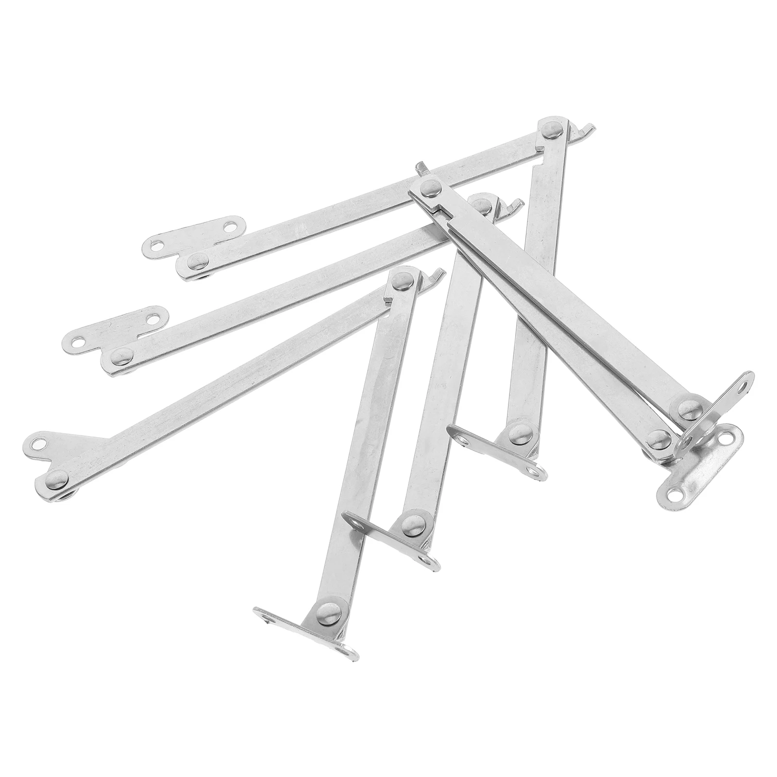 

4 Pcs Heavy Duty Iron Foldable Cabinet Hinges Adjustable Slide Lid Support Furniture Hardware Soft Close Hidden Bracket