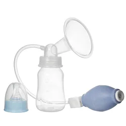 Manual Breast Pump Powerful Baby Nipple Suction 120ml Feeding Milk Bottles Breasts Pumps Bottle Sucking Postnatal Supplies