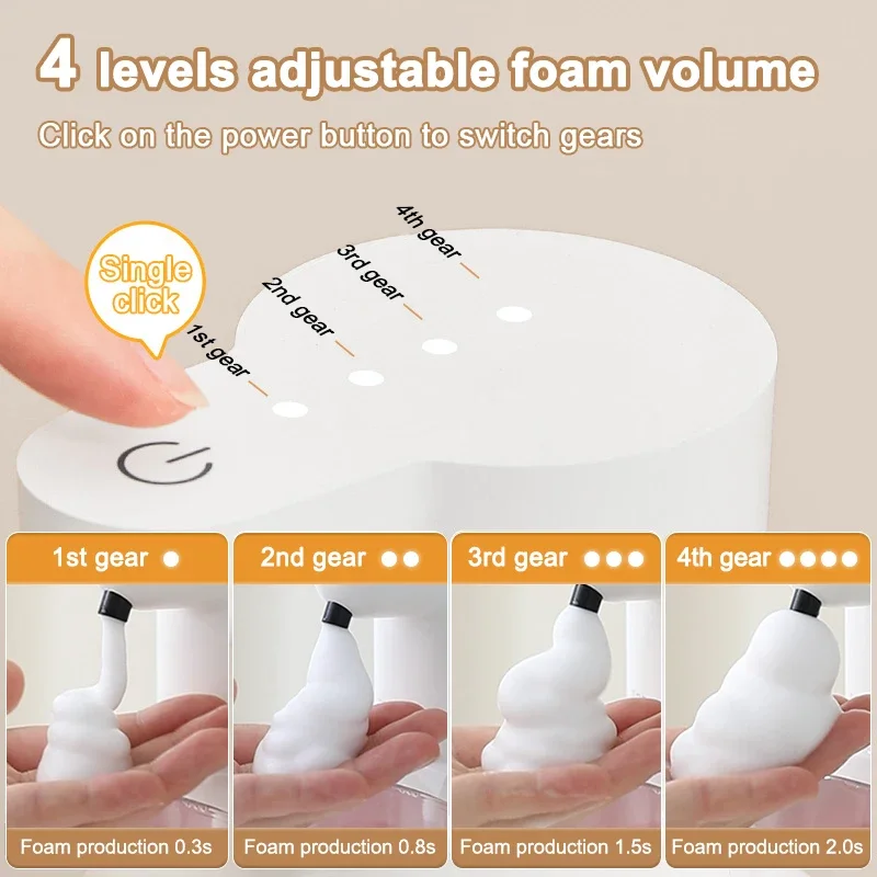 550ml 자동 액체 비누 디스펜서 벽 마운트 IPX5 적외선 센서 USB 충전식 소독제 핸드 와셔 욕실