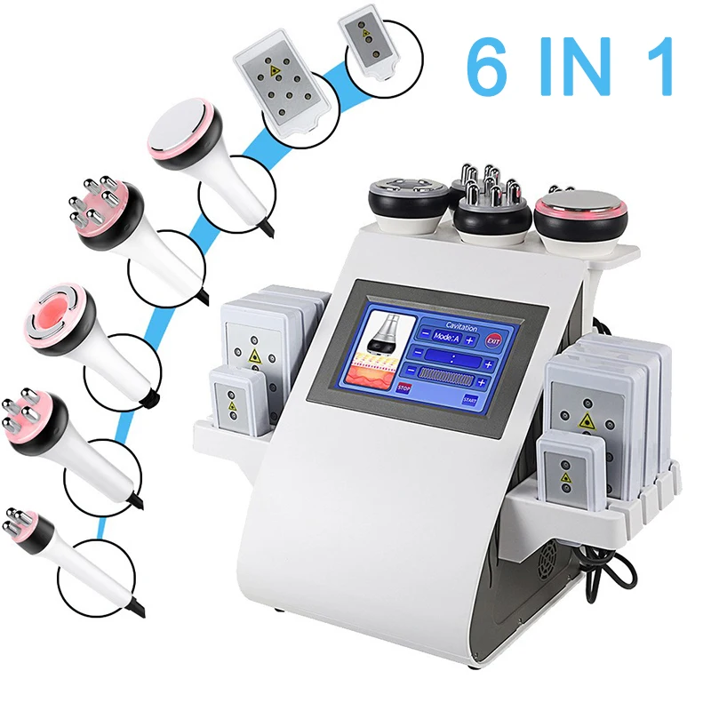 Do użytku domowego Pro maszyna wyszczuplająca 6w1 kawitacja RF próżniowy Lipo laser kształtowanie sylwetki rzeźbienie napinanie skóry Lifting twarzy utrata tłuszczu