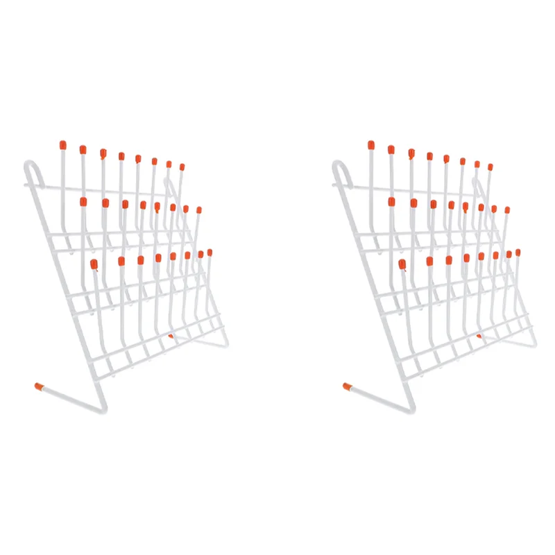 EDT-2X مختبر تجفيف الرف 24 أوتاد مختبر الأواني الزجاجية رف سلك الأواني الزجاجية تجفيف الرف جدار جبل/مختبر قائم بذاته رف تجفيف الزجاج