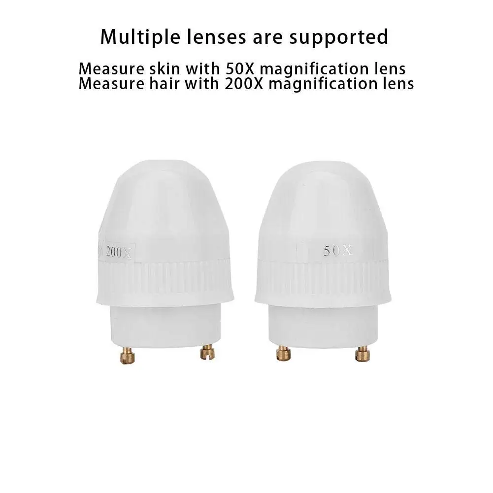 محلل بصيلات الشعر لتشخيص الجلد كاشف رقمي جهاز اختبار الرطوبة مع شاشة LCD 5 بوصة عدسة تكبير 50X/200X لصالون التجميل #3