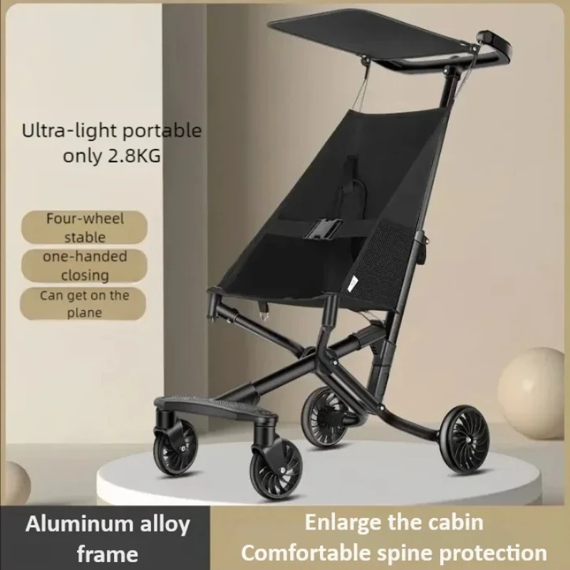 عربات أطفال محمولة خفيفة الوزن مع حزام الأمان عربة أطفال بنقرة واحدة قابلة للطي مشاية أطفال عربات أطفال مضادة للانقلاب عربة أطفال #5