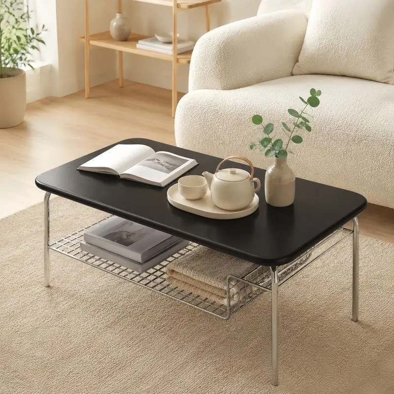 Minimalist  table Solid wood storage Thickened living room table