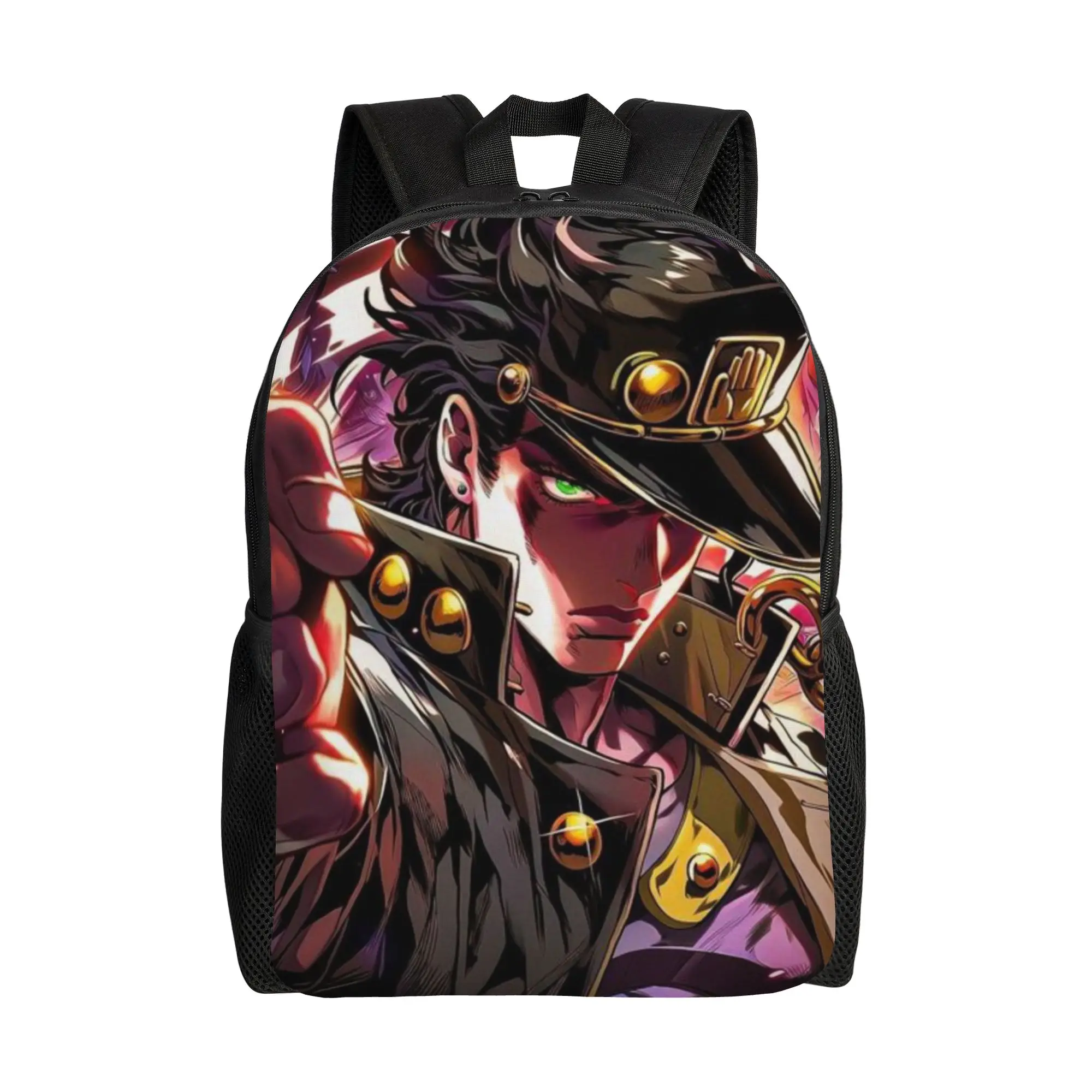 

Back to school season Jotaro Kujo (4) Bookbag JoJo's Bizarre Adventure Ladies Good Quality Backpack