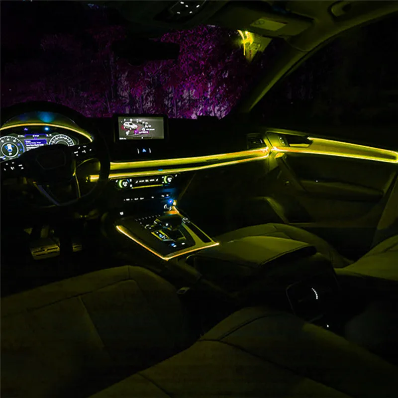 Car Interior Atmosphere Lights Styling Sticker For Audi A3 A4 B6 B8 B7 B5 A6 C5 C6 Q5 A5 Q7 TT A1 S3 S4 S5 S6 S8 Accessories