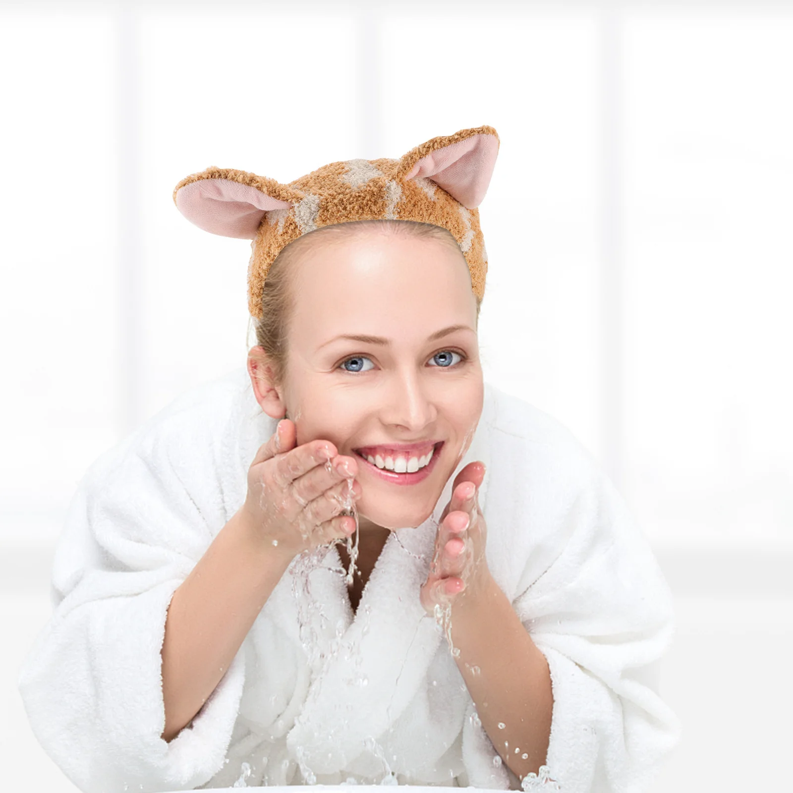 

3Pcs Spa Headbands Elastic Cat Ear Makeup Wash Hairband Comfortable Breathable for Yoga Running Towel Headband