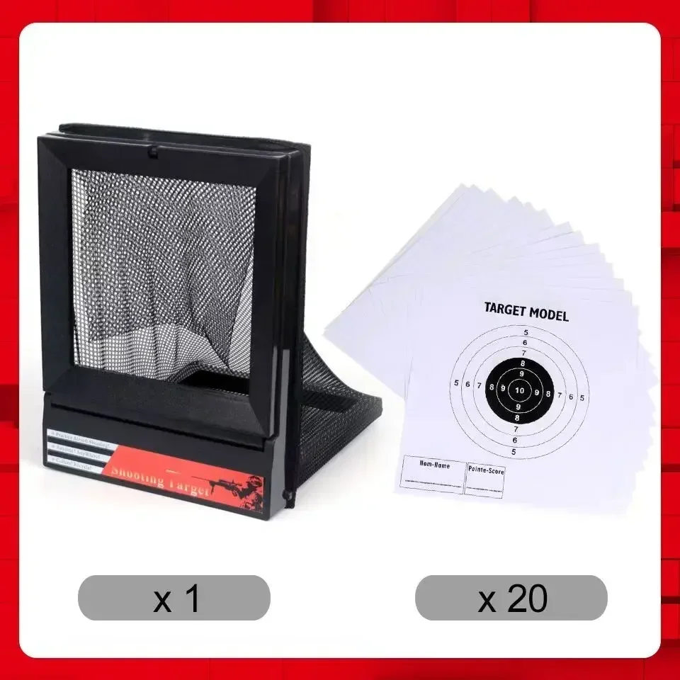 صندوق الهدف إطلاق النار صافي القماش المعدني الكبار الهدف ممارسة الأهداف الورقية مقلاع جمع صندوق مقلاع CSGO إعادة تدوير الهدف #6