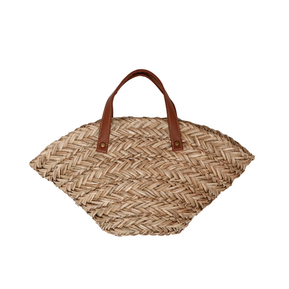 Casual Straw Women Shoulder Bags Woven Handbag Handmade Summer Beach Tote Fashion Exquisite Shopping Bags for