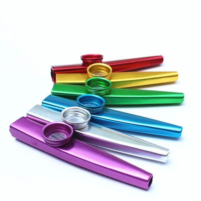 Fashion New Metal Kazoos Musical Instruments Flutes Diaphragm Mouth Kazoos Musical Instruments Good Companion for Guitar